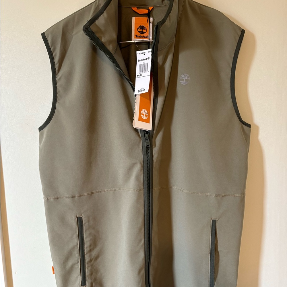 NWT Mens Timberland Men's Olive Vest M